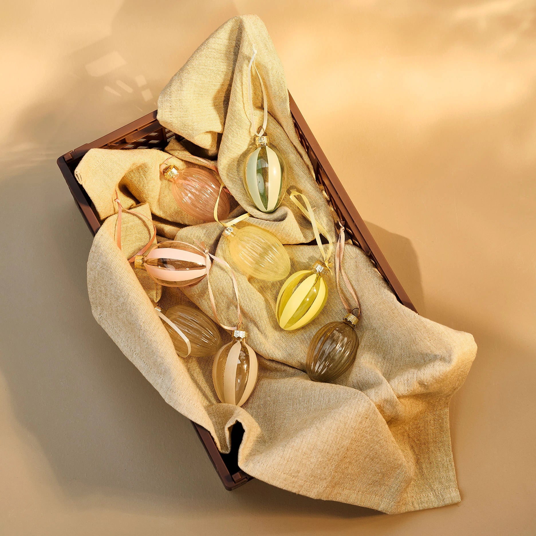 Stripe Osterei 2 Stk Rose